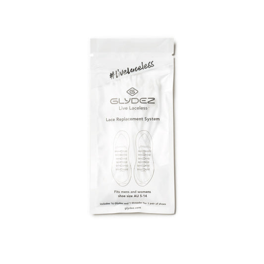 Glydez Regular No-Tie Laces - White