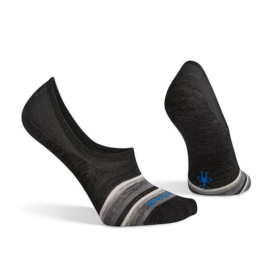 Mens Sneaker Pattern No Show Socks - Charcoal