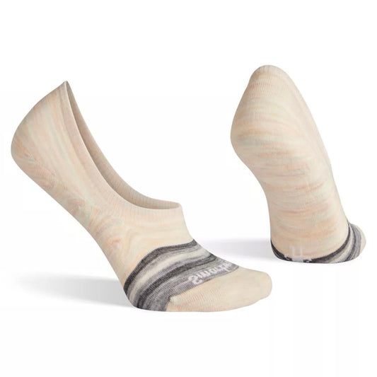 Womens Everyday Striped No Show Socks - Natural